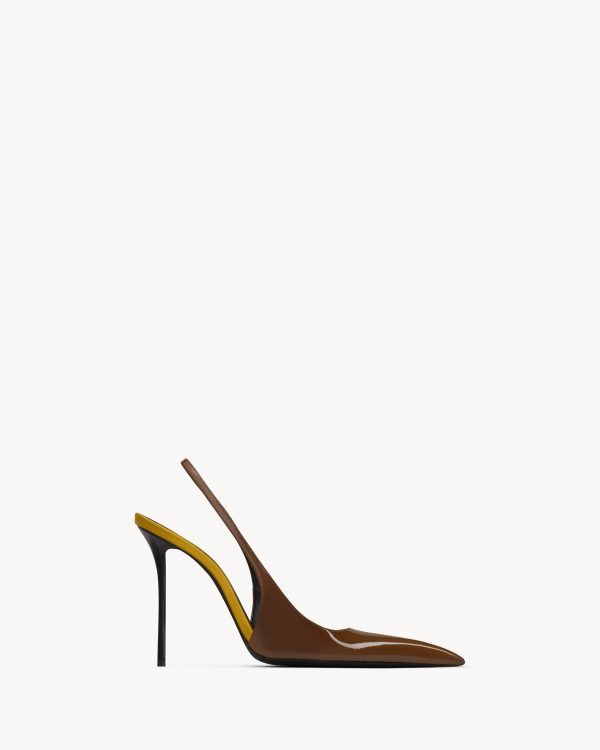 Amalia Slingback Pumps In Patent Leather