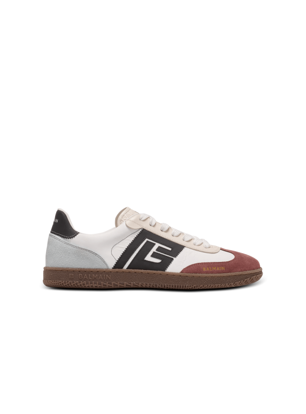 Balmain Swan Suede And Nylon Trainers