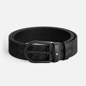 Black Leather 35 mm Belt