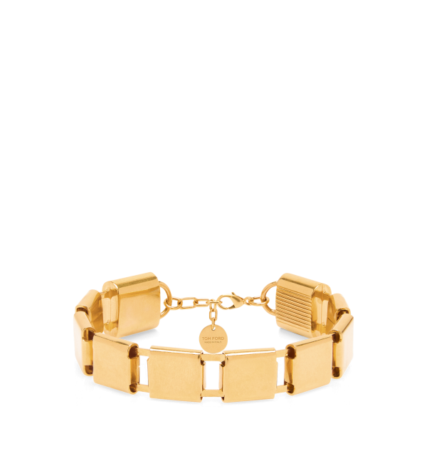 Brass Box Bracelet With Padlocks