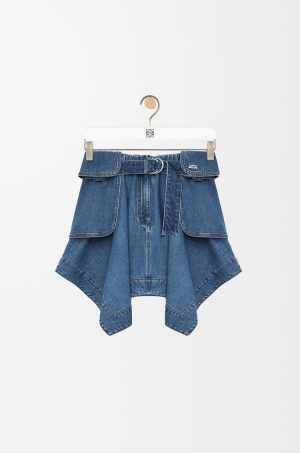 Cargo Skirt In Denim