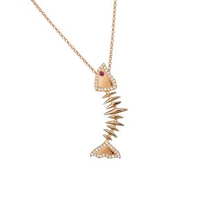 cedille-curved-skeleton-fish-necklace Cedille Curved Skeleton Fish Necklace