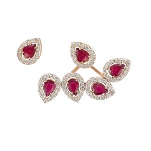 Cedille Ruby Drops Earrings