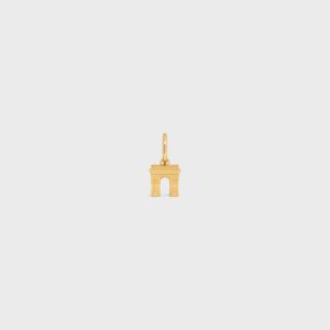Celine Charms Arc De Triomphe In Brass With Gold Finish