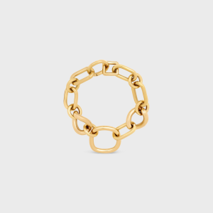 celine-charms-modern-thin-gourmette-in-brass-with-gold-finish Celine Charms Modern Thin Gourmette In Brass With Gold Finish