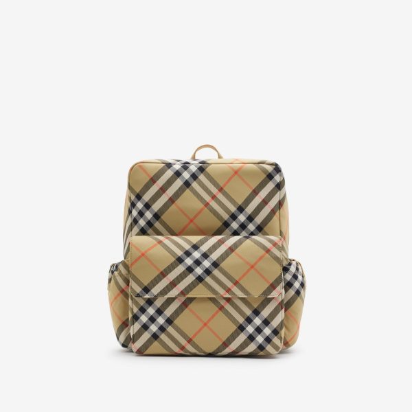 Check Nylon Backpack