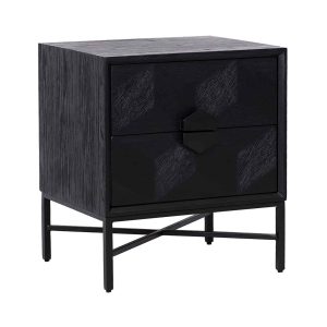 chest-of-drawers-blax-2-drawers-black Chest of drawers Blax 2 drawers (Black)