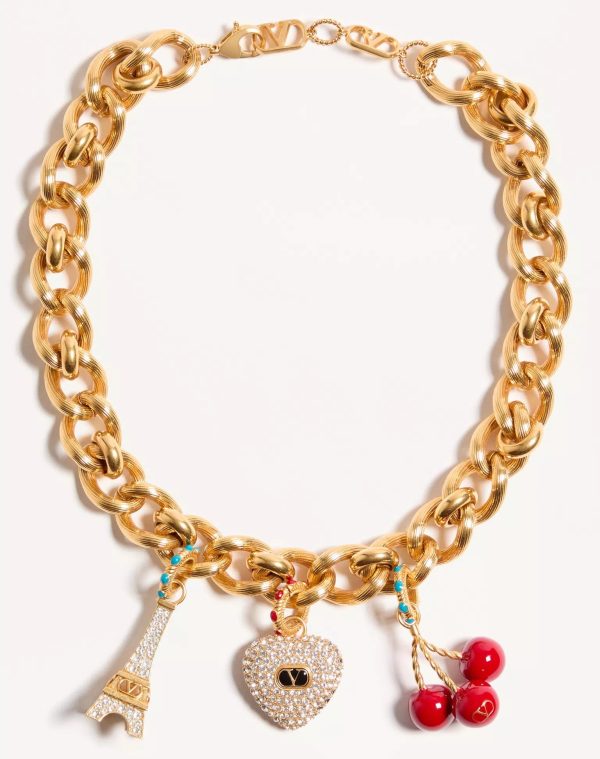 chez-valentino-necklace-in-metal-enamel-and-swarovski-crystals Chez Valentino Necklace In Metal, Enamel And Swarovski? Crystals