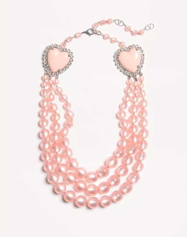 Coeur Hyperbole Necklace in Metal, Resin and Crystals