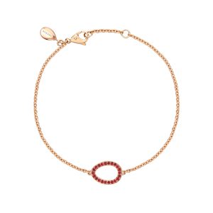 colours-of-love-sasha-rose-gold-ruby-egg-chain-bracelet Colours of Love Sasha Rose Gold Ruby Egg Chain Bracelet