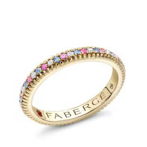 colours-of-love-yellow-gold-diamond-sapphire-fluted-eternity-ring Colours of Love Yellow Gold Diamond & Sapphire Fluted Eternity Ring