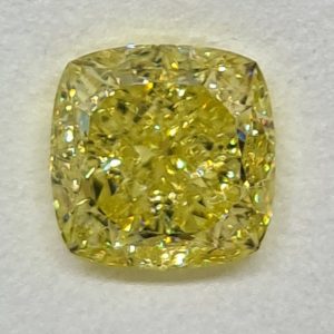 cushion-cut-fancy-intense-yellow-5-12-ct Cushion Cut Fancy Intense Yellow 5.12 ct
