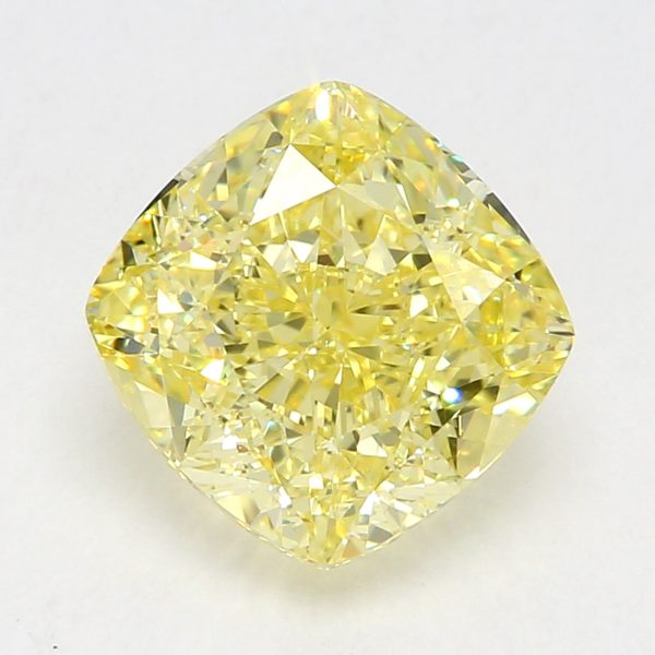 Cushion Natural Fancy Intense Yellow 3.02 ct