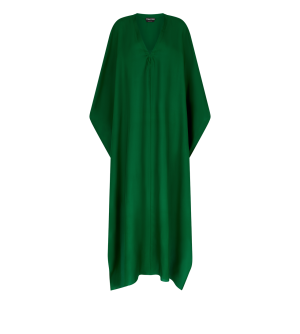 Deep V-Neck Silk Kaftan