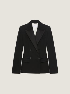 Double Breasted Tuxedo Jacket In Wool