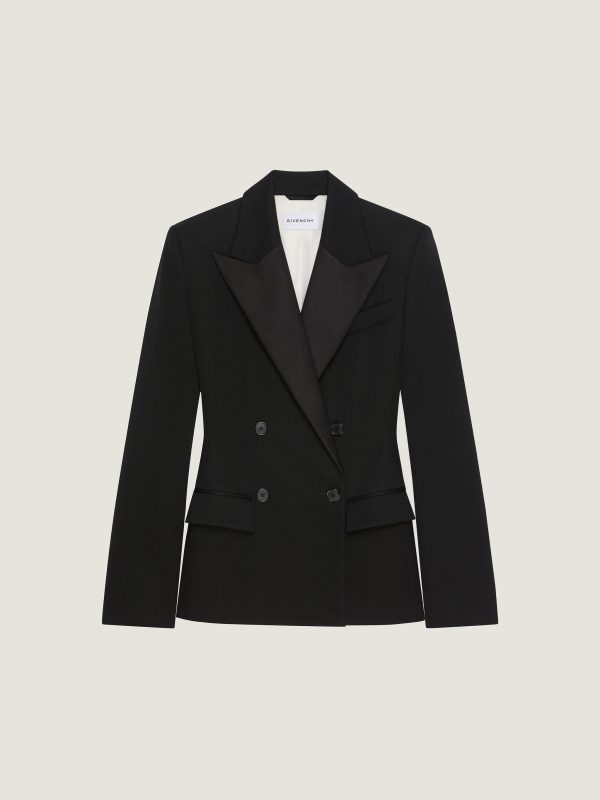 Double Breasted Tuxedo Jacket In Wool