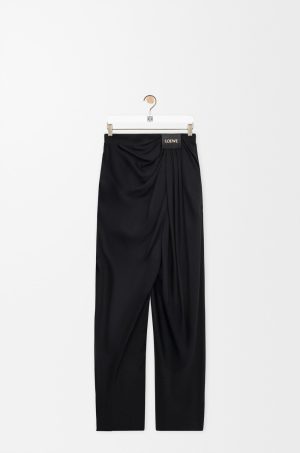 Draped Trousers In Silk