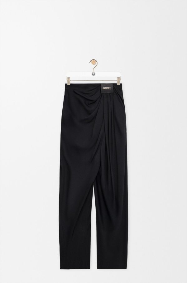Draped Trousers In Silk