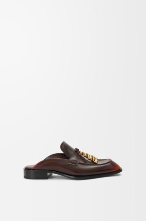 Edge Loafer Mule In Brushed-off Calfskin