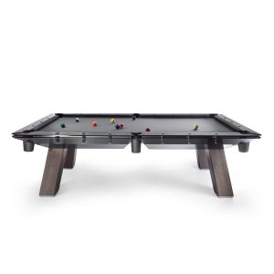 Filotto Wood Billiard Table with Dark Oak & Smoked Glass