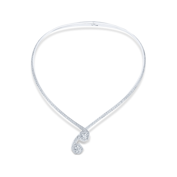 Frozen Kiss Torque Necklace