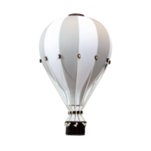 Grey and White Decorative Hot Air Balloon (3 Sizes)