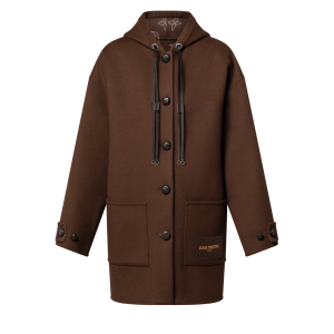 Hooded Button-Up Coat