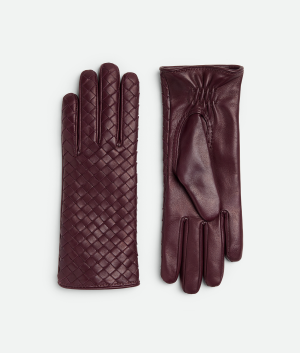 Intrecciato Leather Gloves