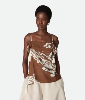 Italian Postcard Silk Top