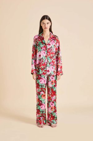 lila-moulin-red-floral-pyjamas Lila Moulin Red Floral Pyjamas