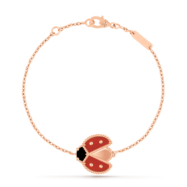 Lucky Spring Bracelet, Open Wings Ladybug