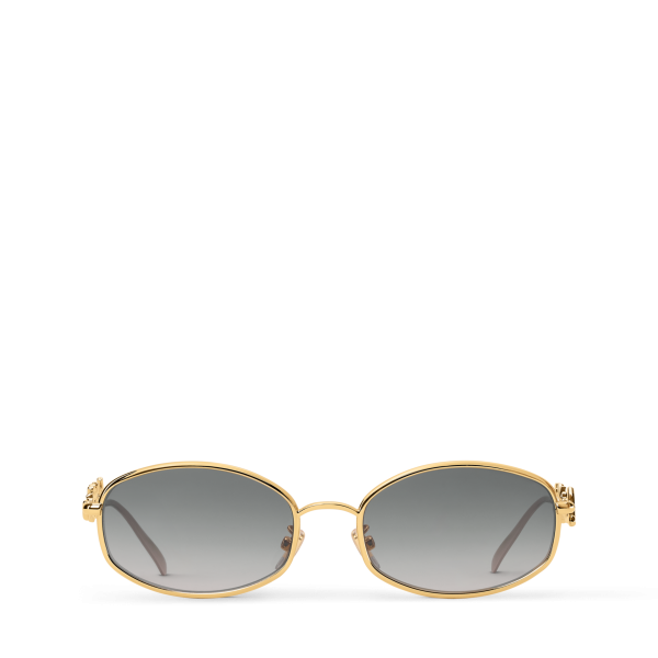 LV Script Metal Round Sunglasses