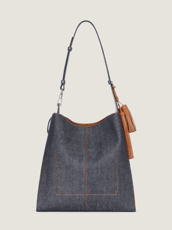 medium-belted-hobo-bag-in-denim Medium Belted Hobo Bag In Denim