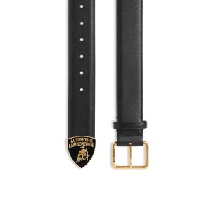 Men's Balenciaga | Automobili Lamborghini Classic Belt In Black