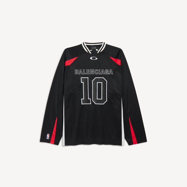 mens-balenciaga-nba-collaboration-oversized-long-sleeve-t-shirt Men's Balenciaga | Nba Collaboration Oversized Long Sleeve T-shirt