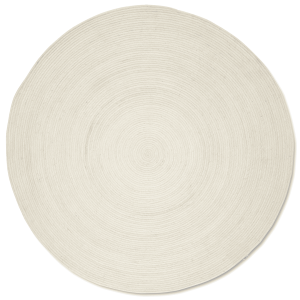 Merino Round Rug White