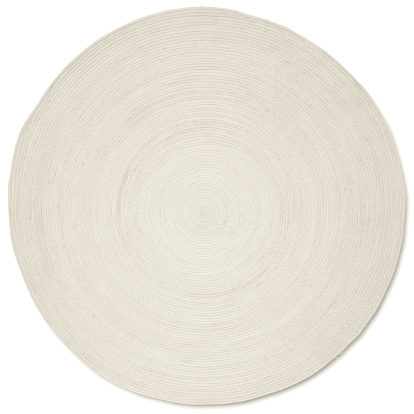 Merino Round Rug White