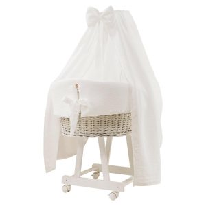 Mia Canopy Crib in Ivory