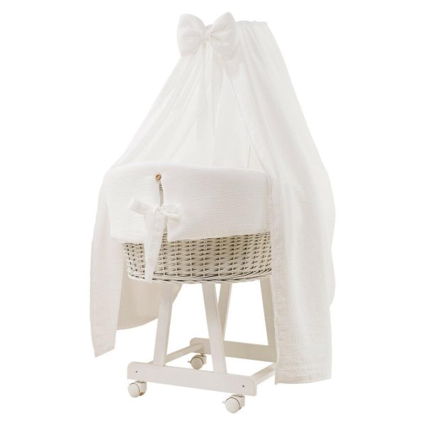 Mia Canopy Crib in Ivory