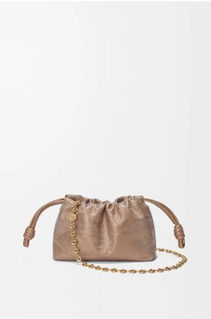 Mini Flamenco Purse In Pearlised Ostrich