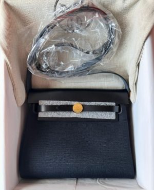 Mini Herbag Black/Black GHW K