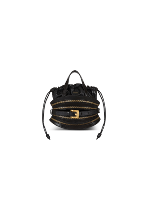 Mini Shuffle Zips Bag In Calfskin Leather