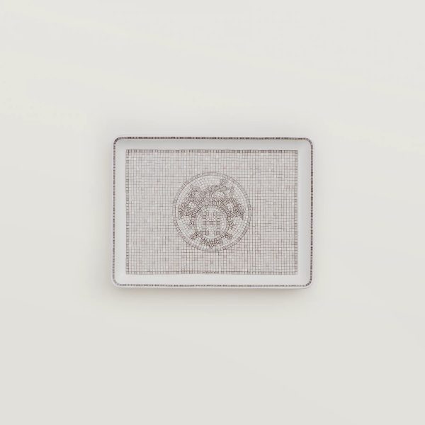Mosaique Au 24 Platinum Tray, Small Model