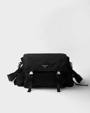 Prada Explore Re-nylon And Leather Bag