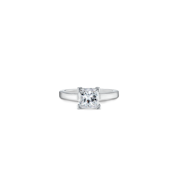 Princess Cut White Diamond Engagement Ring