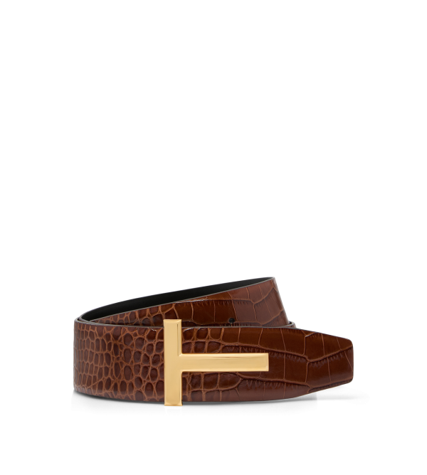 Printed Croc T Icon Reversible Belt