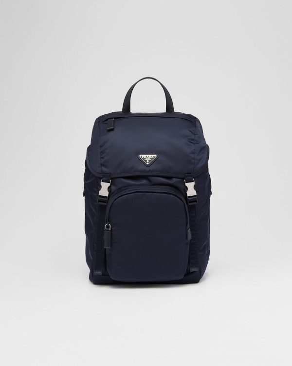 Re-Nylon And Saffiano Leather Backpack