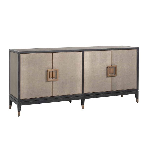 Sideboard Bloomingville 4-door shagreen (Gold)