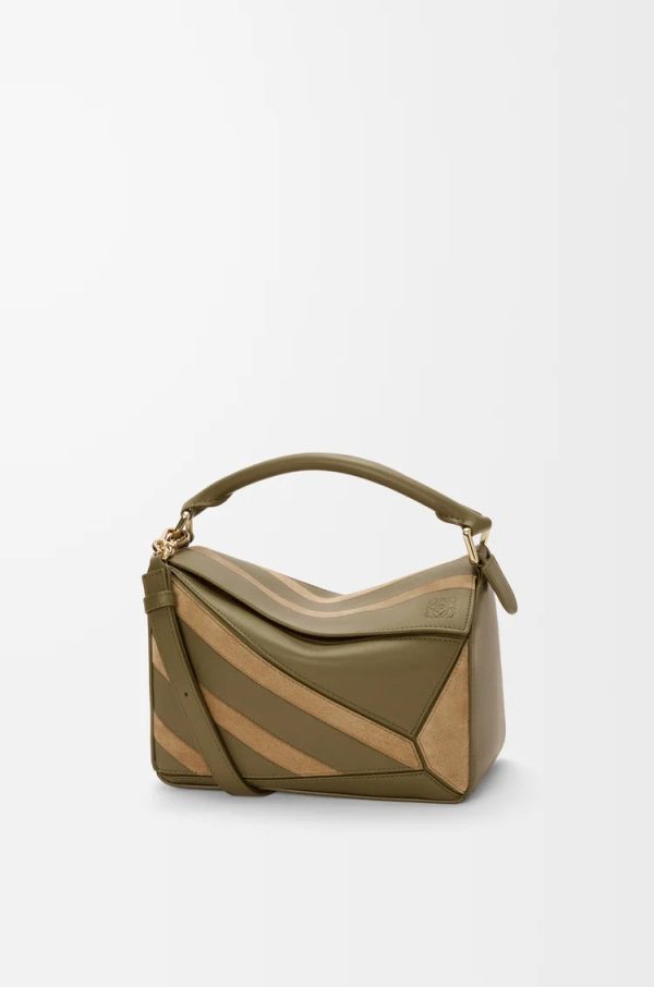 Small Puzzle Bag In Classic Calfskin And Suede