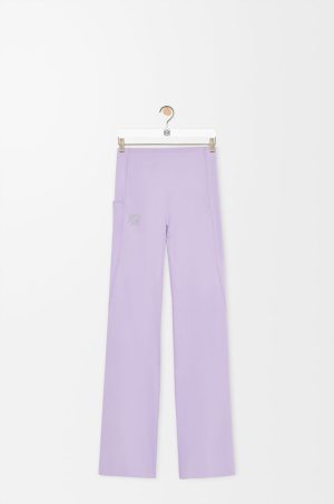 Soft Bootleg Pants In Technical Jersey